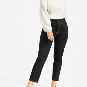 Everlane The Japanese Denim Cheeky black/off white Jeans sz 32 Regular